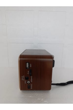 Nostaljik Radyo Klasik Radyo Bluetooth Hoparlör Usb-Tf Çalar Ses Bombası Şarjlı Radyo — Kahverengi