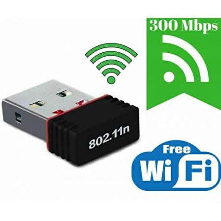 300 Mbps Mini Wifi Kablosuz Usb Nano W-1