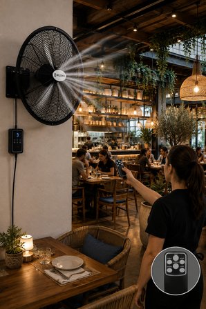 Muzeko MZK600 Duvar Tipi Sanayi Vantilatörü 160 W 24 İnç Uzaktan Kumandalı