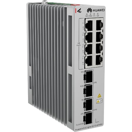 HUAWEI EKITENGINE S210I-8P4SX 8 PORT GIGABIT+2X2.5GB 2X10G SFP+ CLOUD YÖNETİLEBİLİR L2+ ENDÜSTRİYEL 240W POE SWITCH