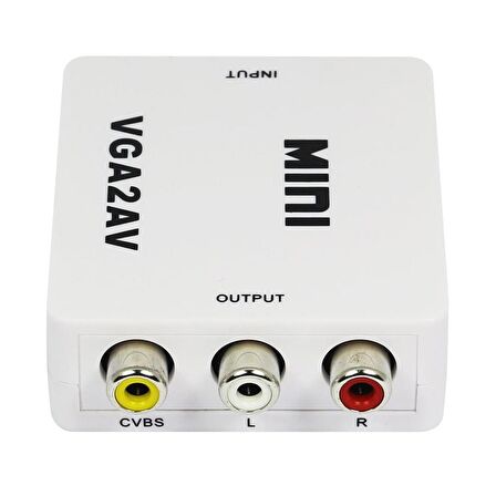 Gplus VGA2AV VGA RCA AV Dönüştürücü Çevirici Mini Audio Switch