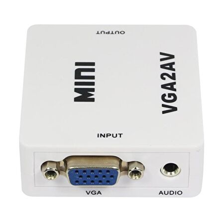 Gplus VGA2AV VGA RCA AV Dönüştürücü Çevirici Mini Audio Switch