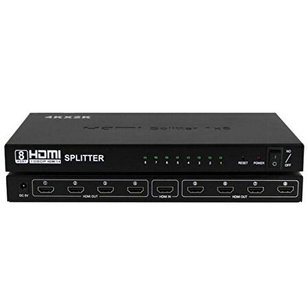 Gplus 4K108 HDMI Splitter 8 Port 4K Ultra HD 3D Görüntü Çoklayıcı