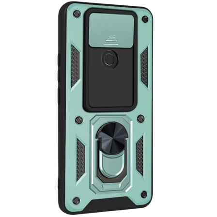 Xiaomi Redmi Note 9 4G Kılıf Pars Lens Yüzüklü Silikon - Yeşil