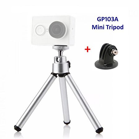 Gplus GP103A Eken Sjcam Kamera Uyumlu Mini Tripod ve GP03 Aparatı