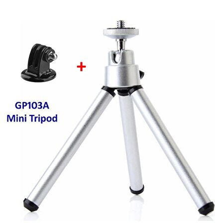 Gplus GP103A Eken Sjcam Kamera Uyumlu Mini Tripod ve GP03 Aparatı