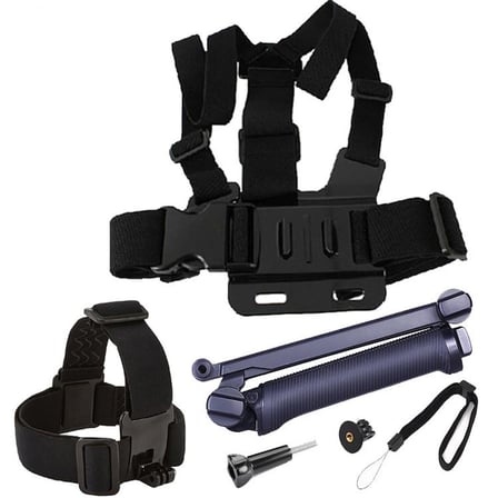 Eken Sjcam GoPro 3 Way Monopod Kafa Bandı Göğüs Kemeri 5li Set