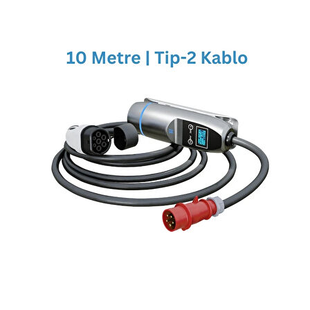 22 kW Akıllı Taşınabilir Araç Şarj Cihazı | 10m Kablolu