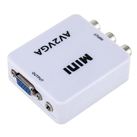 Gplus AV2VGA RCA AV VGA Dönüştürücü Çevirici Mini Audio Switch