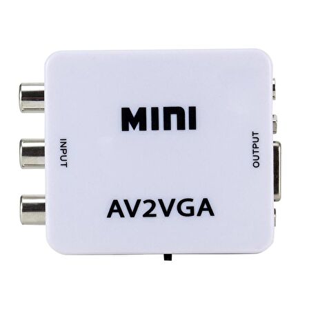 Gplus AV2VGA RCA AV VGA Dönüştürücü Çevirici Mini Audio Switch