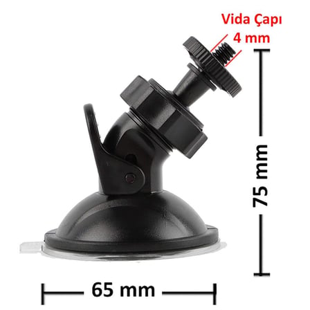Gplus GP74M Novatek General Plus Araç İçi Kamera 4 mm İnce Slim Cam Vantuz Tutucu