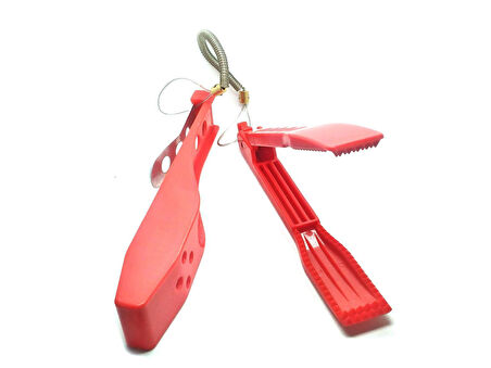 PortFish Balık Tutma Maşası 20Cm Kılıflı Bele Takılabilen KIRMIZI