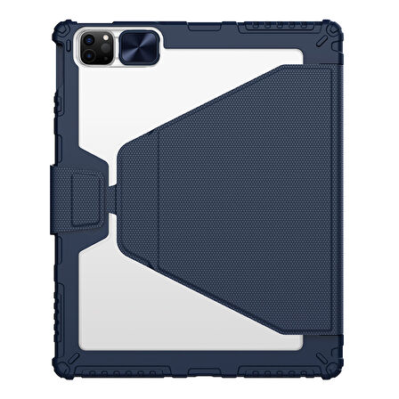 Nillkin iPad Pro 12.9 Bumper Snapsafe Standlı Smart Cover Tablet Kılıf Mavi