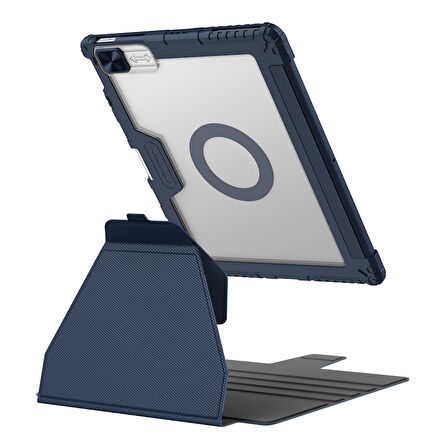 Nillkin iPad Pro 12.9 Bumper Snapsafe Standlı Smart Cover Tablet Kılıf Mavi