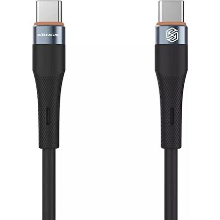 Nillkin Typec Typec 27W Silikon Data Şarj Kablo 1.2m - Siyah