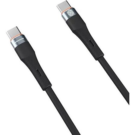 Nillkin Typec Typec 27W Silikon Data Şarj Kablo 1.2m - Siyah