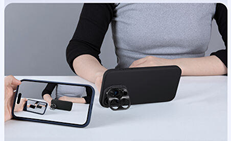 Nillkin iPhone 15 Pro Max Stand Özellikli Lens Koruyuculu Lansman Kılıf