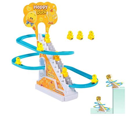 BabyDOOR Happy Duck 9 Ördekli Pilli Merdiven Sesli Eğitici Oyuncak