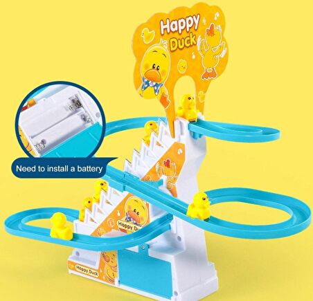 BabyDOOR Happy Duck 9 Ördekli Pilli Merdiven Sesli Eğitici Oyuncak