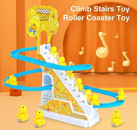 BabyDOOR Happy Duck 9 Ördekli Pilli Merdiven Sesli Eğitici Oyuncak
