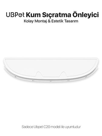 UBPet C20 Otomatik Akıllı Kedi Tuvaleti için Aparat/Buffle, Kum Sıçratma Önleyici Aparat/Buffle