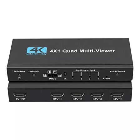 Gplus 4KQM401 4K 2160P Multi Switch NVR DVR 4x1 Quad Multi Viewer