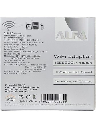 alfanet W102 Mini Wifi Adaptör