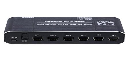 Gplus 4K224A HDMI 2.0 4K HDR10 HDCP2.2 Ses Ayrıştırıcılı Splitter