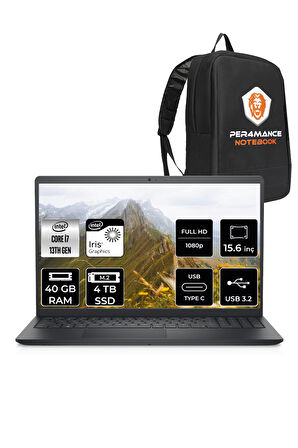 Dell Inspiron 3530 i7 1355U 40GB 4TB SSD 15.6'' FHD FDOS Dokunmatik Dizüstü Laptop & PER4 ÇANTA