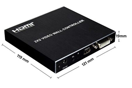 Gplus FHDVW202M 2x2 Video Wall Controller 4 Ekran TV Genişletici