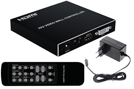 Gplus FHDVW202M 2x2 Video Wall Controller 4 Ekran TV Genişletici