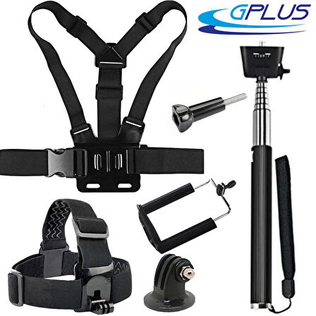 Gplus ST006 Gopro Eken Sjcam Aksiyon Kamera Aksesuar Set 6 Parça