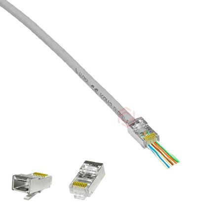 Frisby FNW-RJ4532N Cat 6 Yeni Nesil Metal Konnektör (100'LÜ)