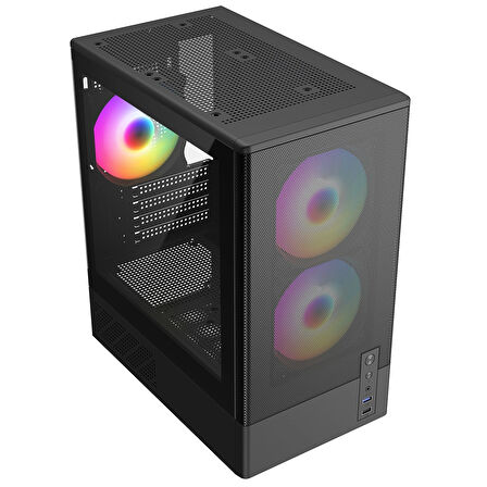 TEKNOTEG - FRISBY FC-8975B 550W 3X RGB GAMİNG KASA
