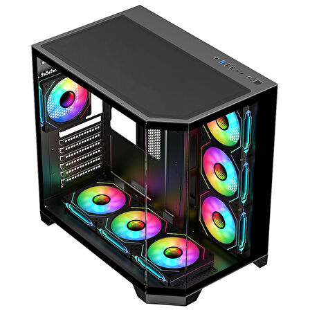 Frisby FC-9550G 850W 80+ Bronze 7x120MM ARGB FAN Mid Tower ATX Siyah Gaming (Oyuncu) Kasa
