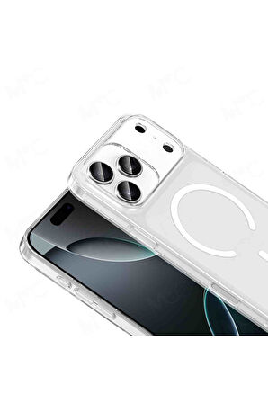 iPhone 17 Pro Max Uyumlu Manyetik Şarj Olabilen Kamera Çerçeveli Kapak