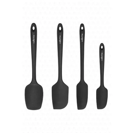 Valletta Osteris 4'lü Spatula Seti - Siyah
