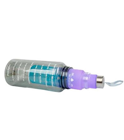 Valletta VLT1296 Figo 3lü Set  Motivasyonel Su Matarası Siyah(2000ml-750ml-300ml)