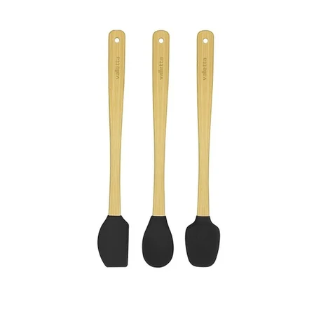 Valletta İndigo 3'lü Spatula Seti - Siyah - 26 cm