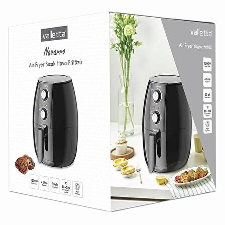 PerClass VLT5010 Mekanik Airfryer 4 Lt Sıcak Hava Fritözü-Siyah