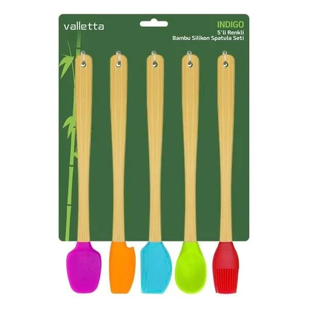 Valletta İndigo 5'li Spatula Seti - 25 cm