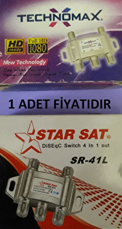 TEKNOMAX & STAR SAT DİSEqC 4 LÜ ( 1 ADET FİYATIDIR )