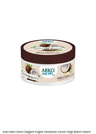 Arko Nem Krem Değerli Yağlar Hindistan Cevizi Yağlı Bakım Kremi 250 Ml 8690506492069