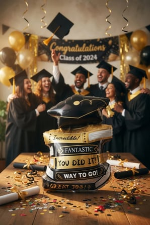 Mezuniyet Kep ve Kitap Folyo Balon 78x50 cm Parti Dekor Kutlama Balonu