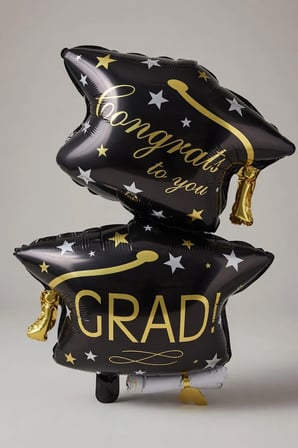 Mezuniyet Kep Şekilli Folyo Balon 87x56 cm Parti Süsleme Dekor Balon