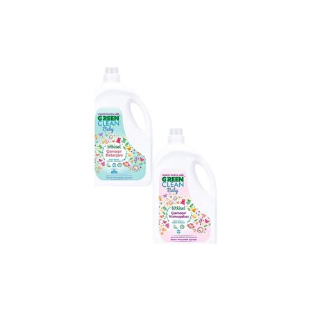 U Green Clean Baby Çamaşır Deterjanı 2,75 lt + Yumuşatıcı 2,75 lt - 2'li Set