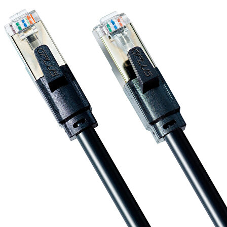Gplus Cat6 4 Metre F/UTP 1G 250 Mhz 26 AWG CCA Folyo Kaplamalı Profesyonel FTP Network Ethernet Patch Cord Kablo 4MT