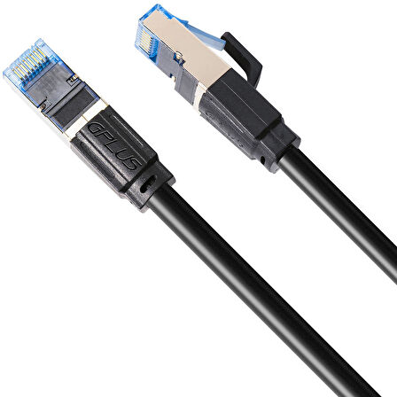 Gplus Cat7 4 Metre F/FTP 10G 600 Mhz 28 AWG BC Emi Folyo Kaplamalı Profesyonel FTP Network Ethernet Lan Kablosu 4MT