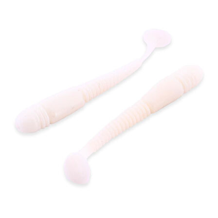 Silikon Kurt Yem - 1,1g 55mm - Fishack Wormix - 1 Adet - UV - Beyaz - Karides Kokulu