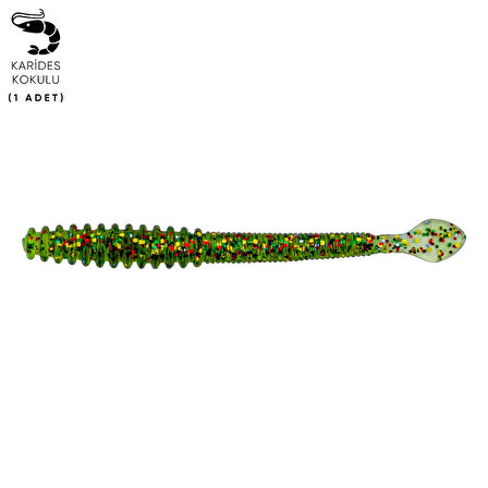 Silikon Sahte Kurt Yem - 2,2g 87mm - Fishack Wormix - Jungle